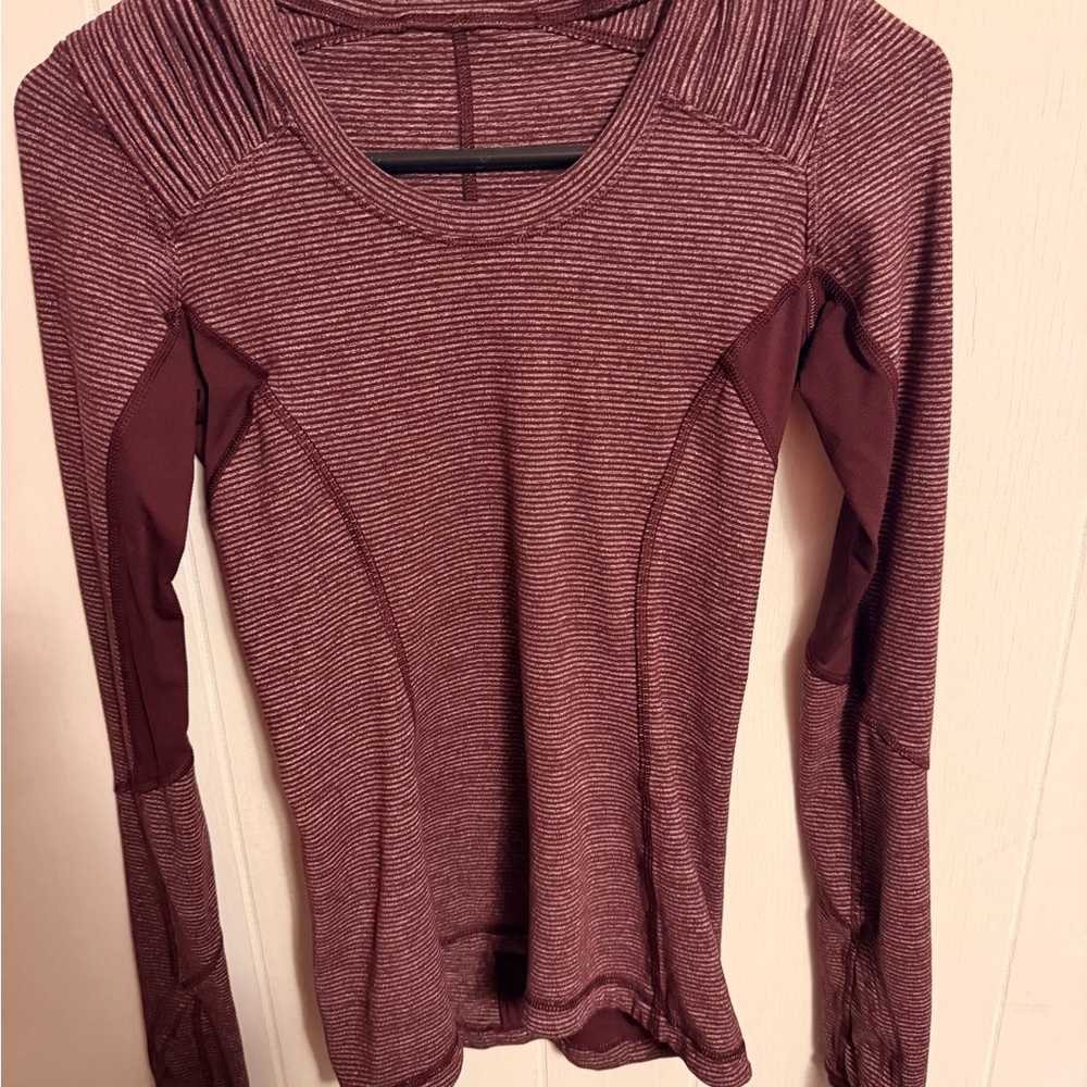 Women's Striped Long Sleeve LULULEMON - Maroon